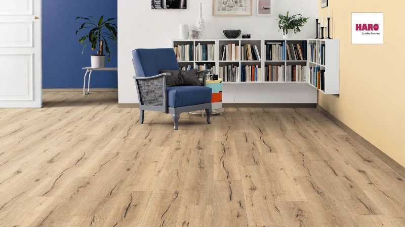 HARO Laminat TRITTY 90 Eiche italica creme 1-Stab Landhausdiele 4V Silent CT main product photo