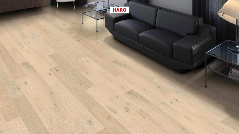 HARO Parquet 4000 Oak Light White Sauvage naturaDur Strip Prestige main product photo