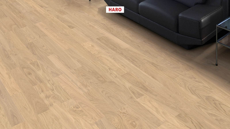 HARO Parquet 4000 Oak light white trend structured naturaDur strip Classico main product photo