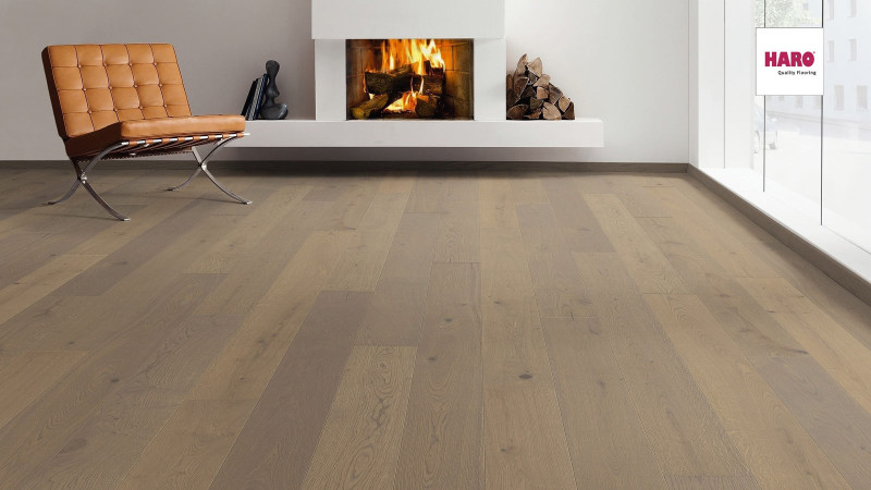 HARO Parquet 4000 Sauvage Chêne gris coquillage 1 frise 4V naturaLin plus main product photo