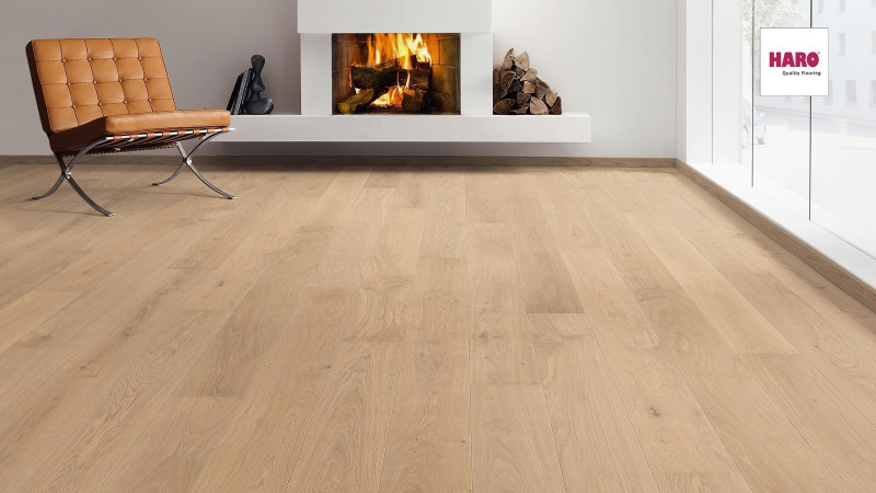 HARO Parkett 4000 Markant Eiche puroweiß Landhausdiele 2V naturaDur main product photo