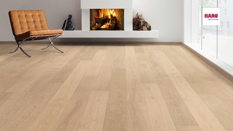 HARO Parquet 4000 Oak Puro White Markant permaDur 1-strip 2V main product photo