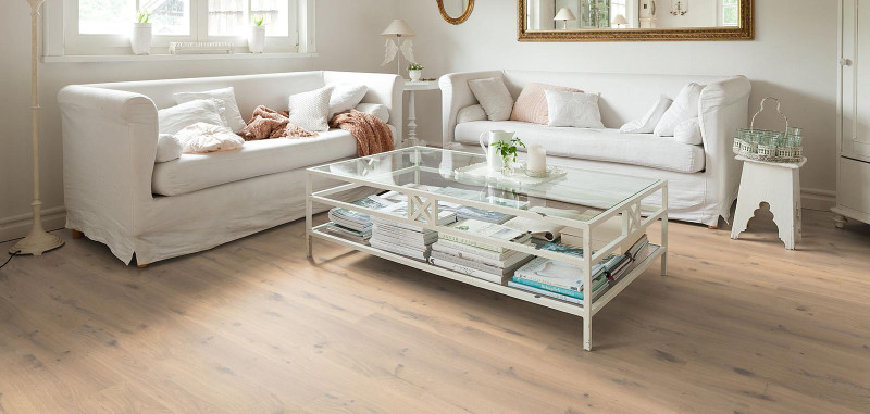 HARO Parquet 4000 Oak Puro White Sauvage naturaLin plus 1-strip plank 140 4V main product photo