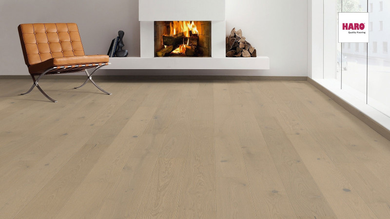 HARO Parkett 4000 Sauvage Eiche sandgrau Landhausdiele 2V permaDur main product photo