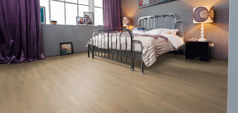 HARO Parkett 4000 Eiche sandgrau Naturale naturaLin plus 3-Stab Schiffsboden main product photo