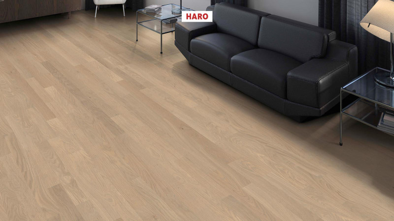 HARO Parquet 4000 Oak Sand Grey Naturale naturaLin plus Strip Allegro main product photo