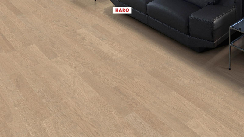 HARO Parquet 4000 Oak sand gray trend structured naturaDur strip Classico main product photo