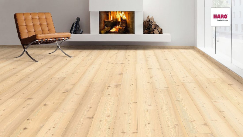 HARO Parquet 4000 Larch Puro White Universal naturaLin plus 1-strip 4V main product photo