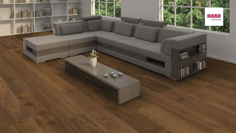 Parquet HARO 4000 universal de roble ahumado Plaza 4V naturaLin plus main product photo