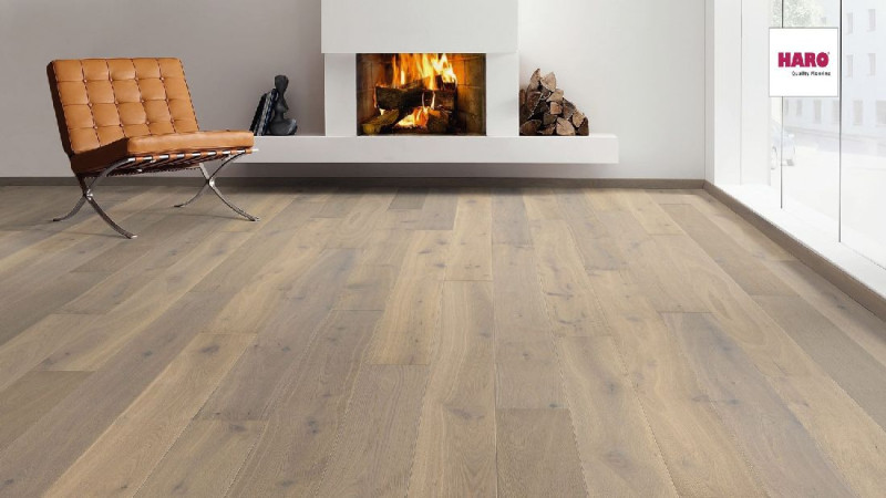 HARO Parquet 4000 Fumed Oak Puro White Sauvage naturaLin plus Plank 4V main product photo