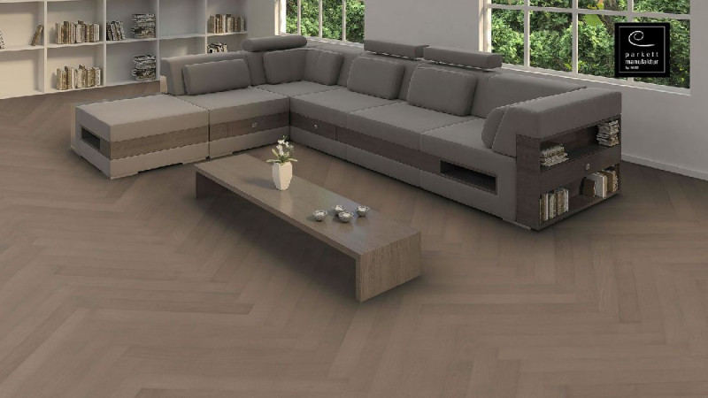 HARO Parkett parkettmanufaktur 4000 Selectiv Eiche graphitgrau Stab Prestige oleovera main product photo