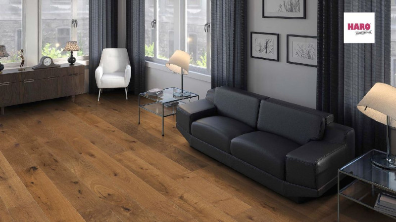 HARO Parkett Professional 4000 Bernsteineiche Sauvage naturaLin plus 1-Stab Landhausdiele Maxim 4V main product photo