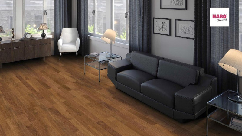 HARO Professional Parquet 4000 Smoked Oak naturaLin plus Strip Allegro main product photo