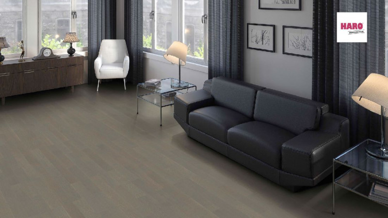 HARO Professional Parkett 4000 Trend Eiche graphitgrau Stab Allegro naturaLin plus main product photo