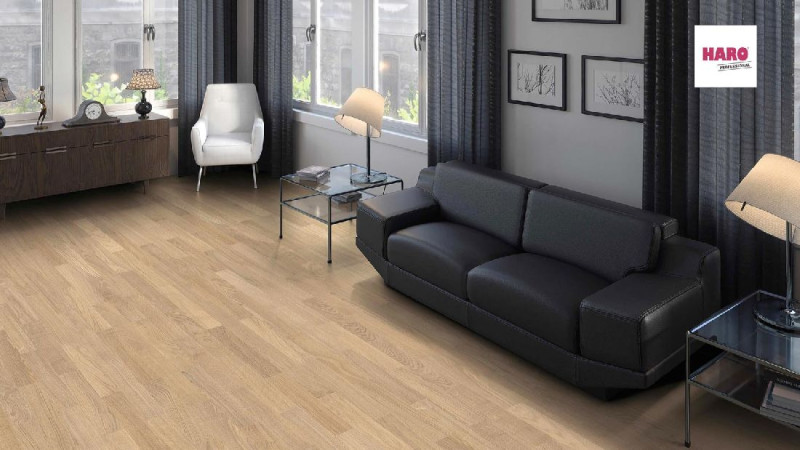 HARO Professional Parquet 4000 Oak Light White Trend naturaDur Strip Allegro main product photo