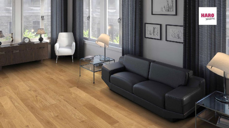 Parquet profesional HARO 4000 Roble jaspeado Prestige naturaLin plus main product photo