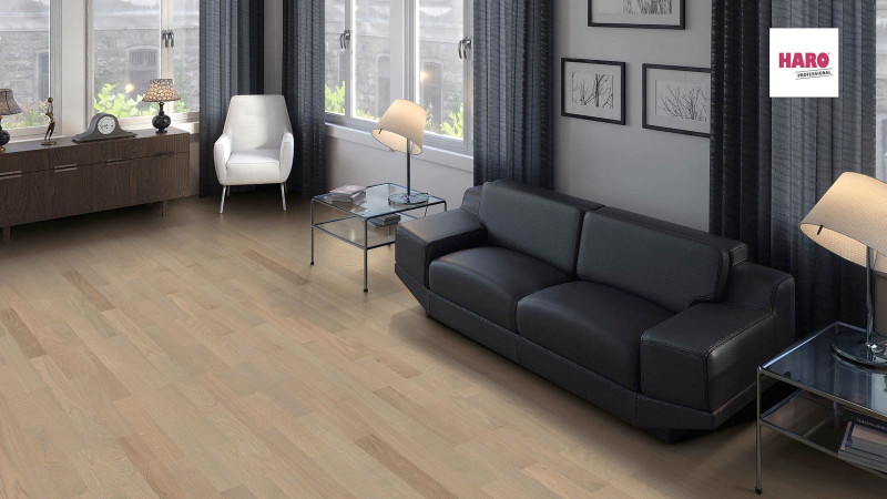 Parquet profesional HARO 4000 Trend Roble banda gris arena Allegro naturaDur main product photo