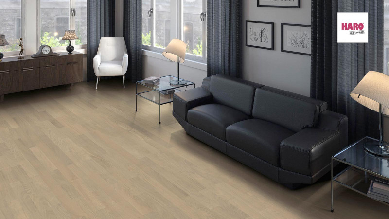 HARO Professional Parkett 4000 Trend Eiche sandgrau Stab Allegro naturaLin plus main product photo