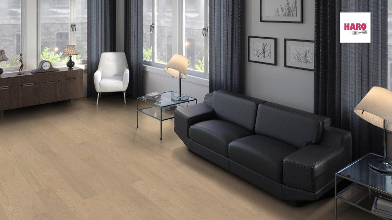 HARO Professional Parkett 4000 Markant Eiche sandgrau Stab Prestige permaDur main product photo