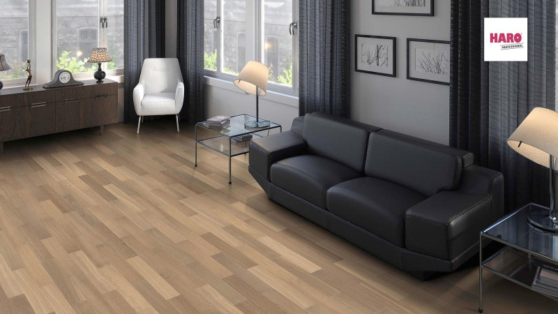 HARO Professional Parkett 4000 Trend Raucheiche puroweiß Stab Allegro naturaLin plus main product photo