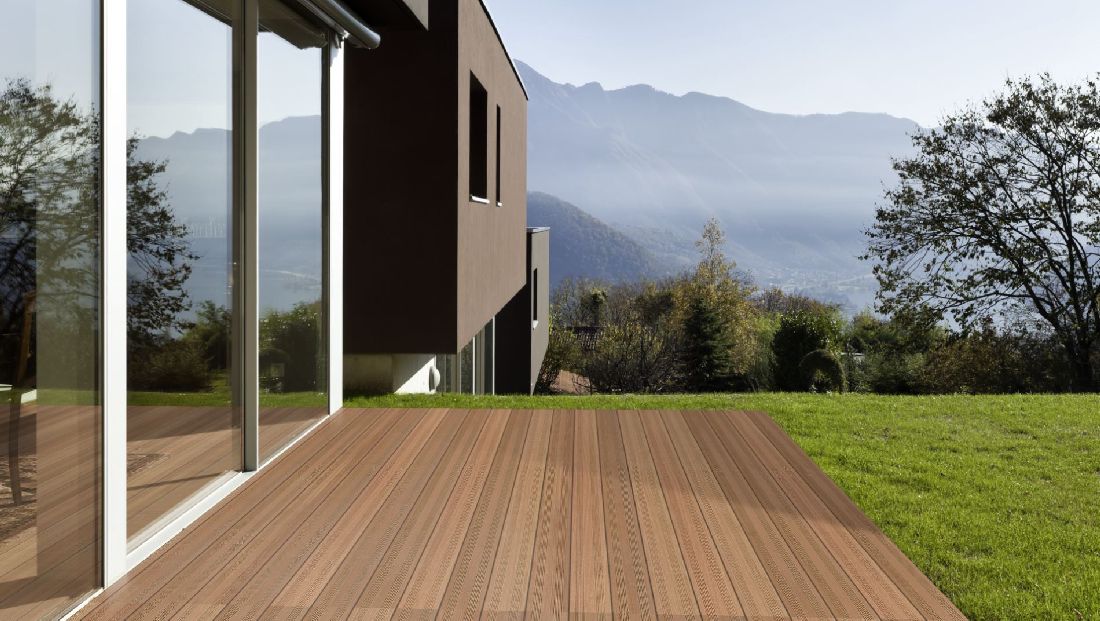Holzterrasse Bangkirai Prime französisch 25 x 145 Raum3
