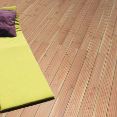 Wooden decking Douglas rilled/grooved 26 x 145 x 3000-5000