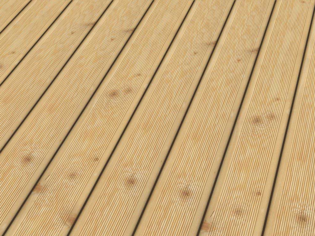 Holzterrasse Lärche sibirisch us hobelfallend FSC-Mix gerillt 26 x 143 x 3000-6000 R