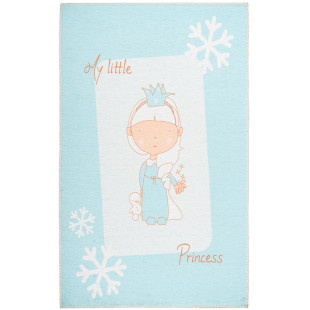Children's carpet Blue LITTLE PRINCESS rectangular height 5 mm