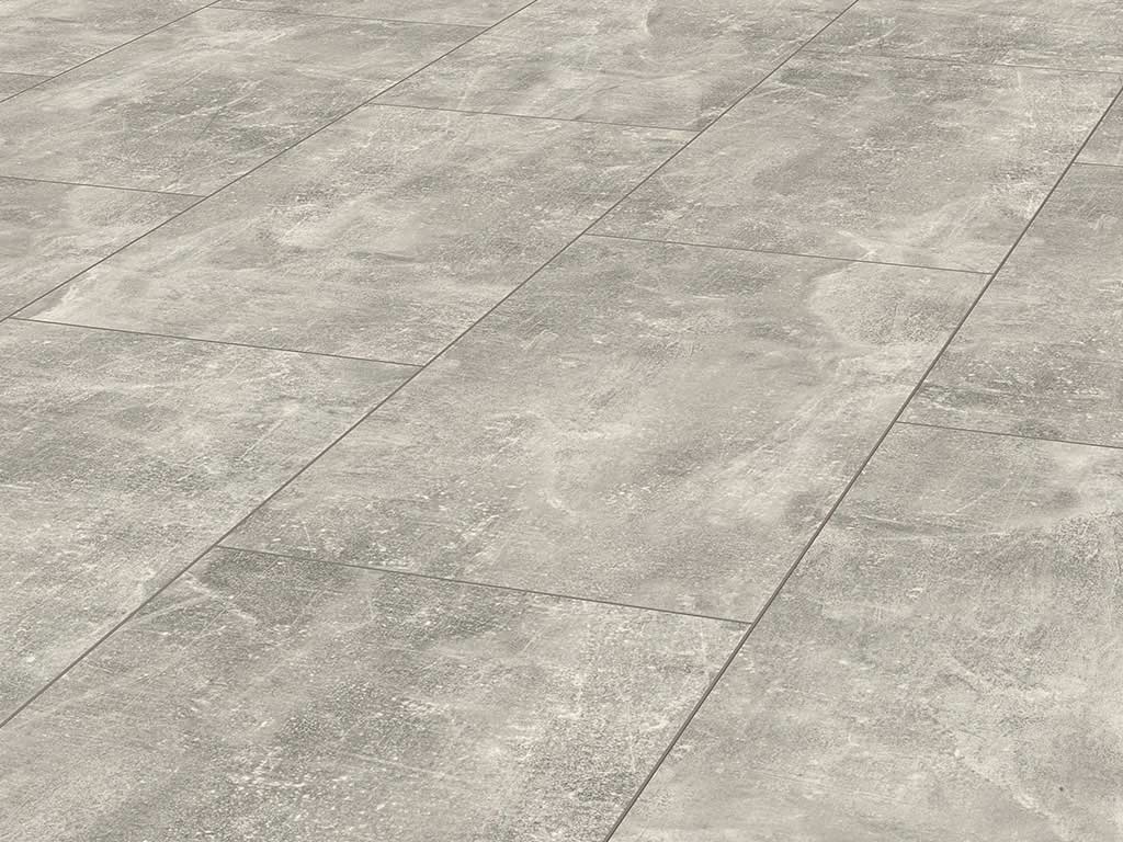 Kings Canyon Designboden EcoHarmony Beton Grau Fliese 4V zum klicken Raum1