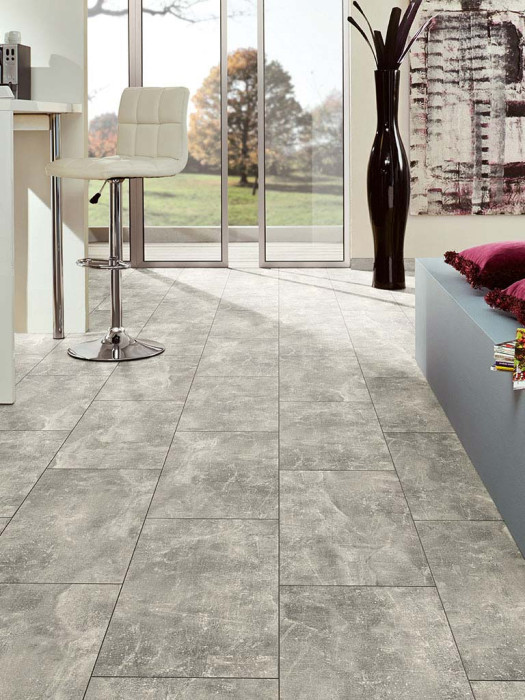 Kings Canyon Design flooring EcoHarmony Concrete Gray Tile 4V main product photo