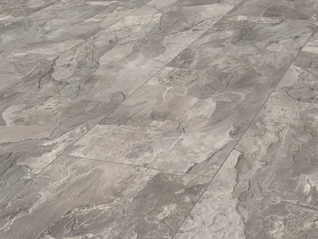 Kings Canyon Designboden EcoHarmony Schiefer Grau Fliese 4V zum klicken Raum1