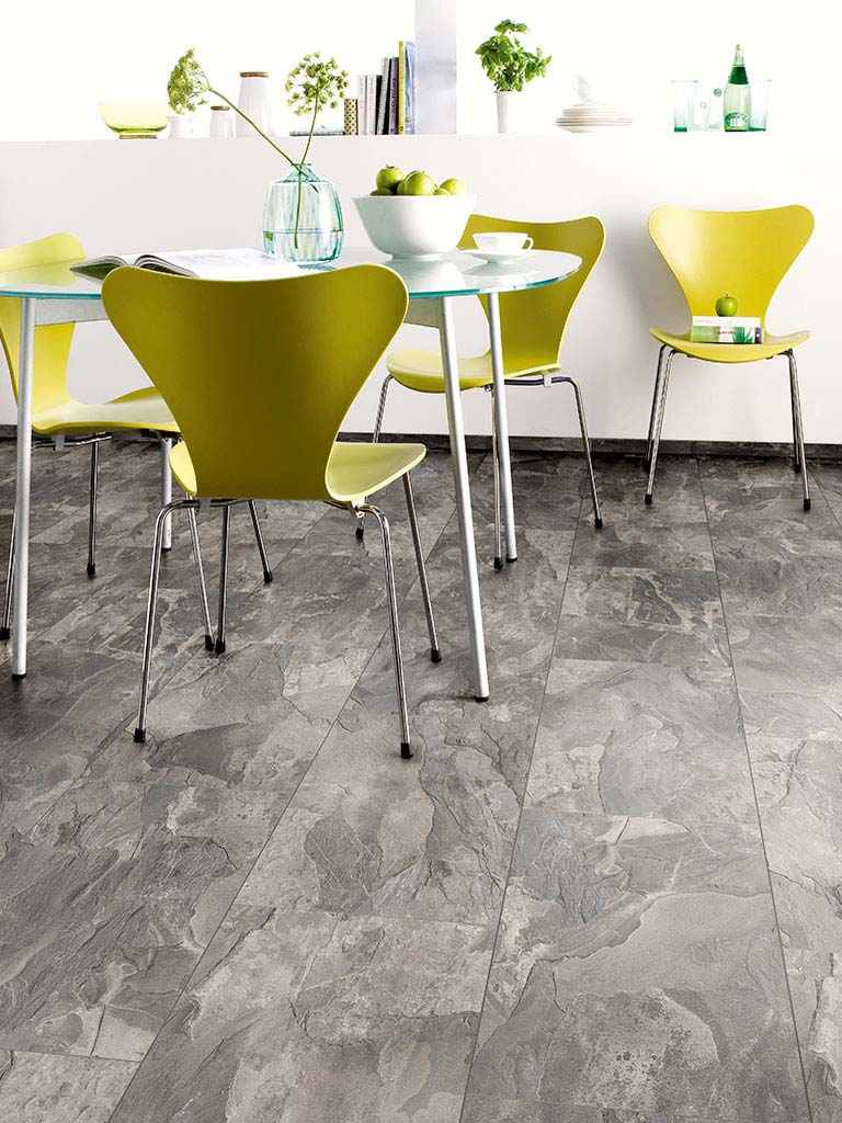 Kings Canyon Designboden EcoHarmony Schiefer Grau Fliese 4V zum klicken Raum6