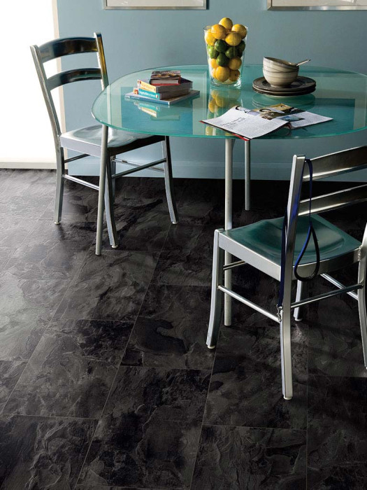 Kings Canyon Suelo de diseño EcoHarmony Pizarra Negra Baldosa 4V main product photo