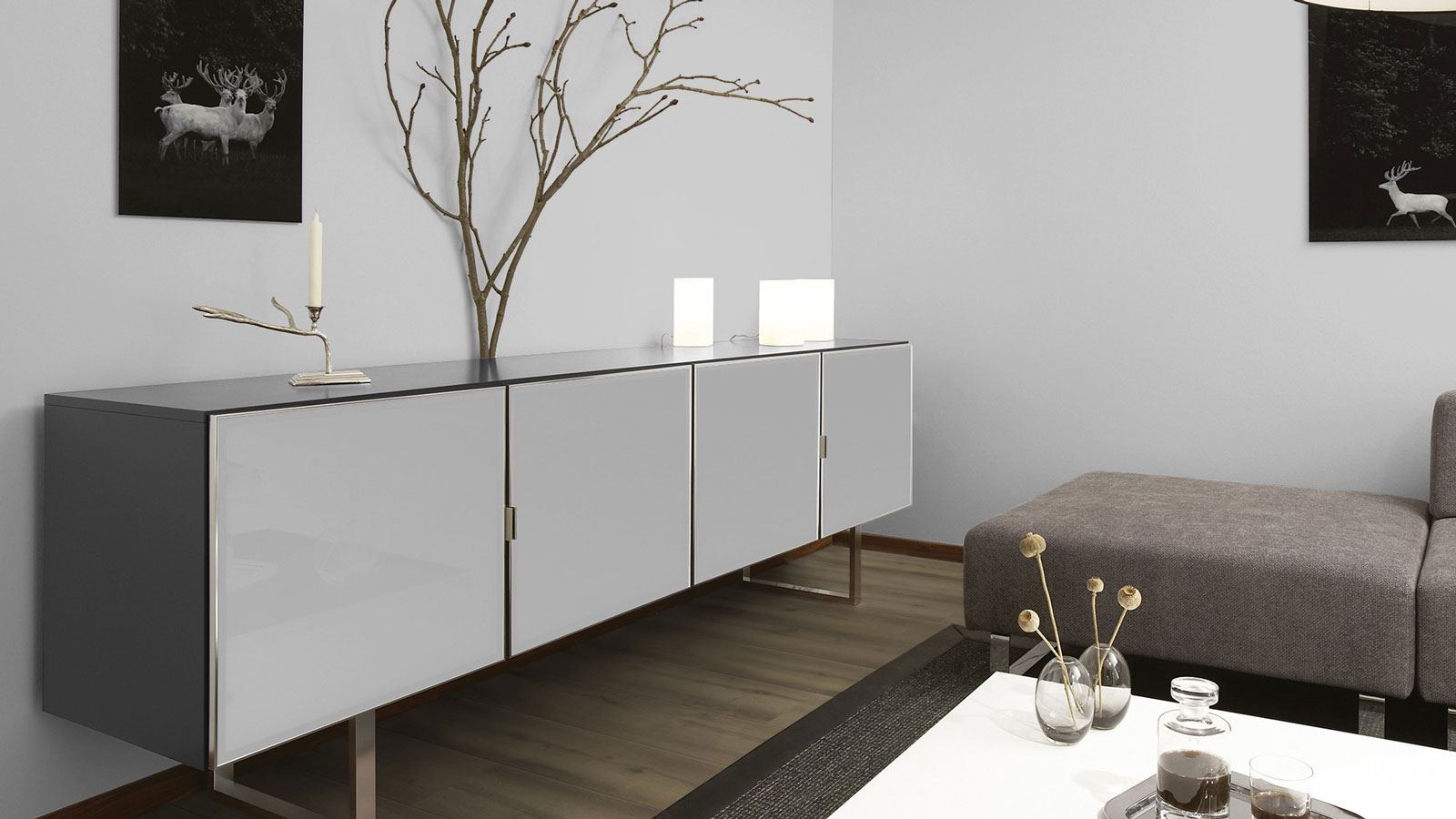 Kings Canyon Echtholzboden WaterProtect Gebürstete Eiche leicht gekälkt Breitdiele M4V Raum5