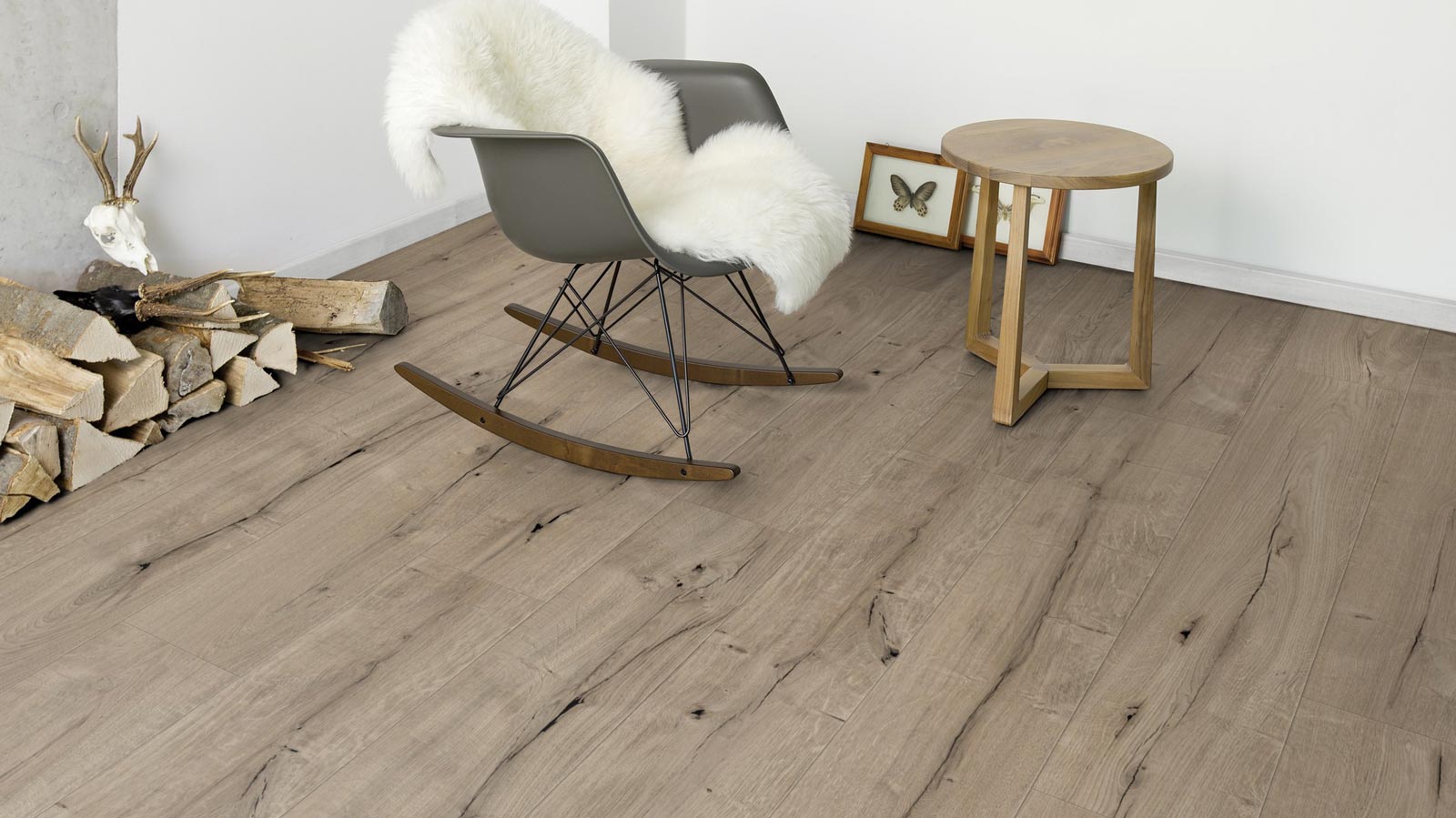 Kings Canyon Echtholzboden WaterProtect Gebürstete Eiche Noble Grey Breitdiele M4V Raum7