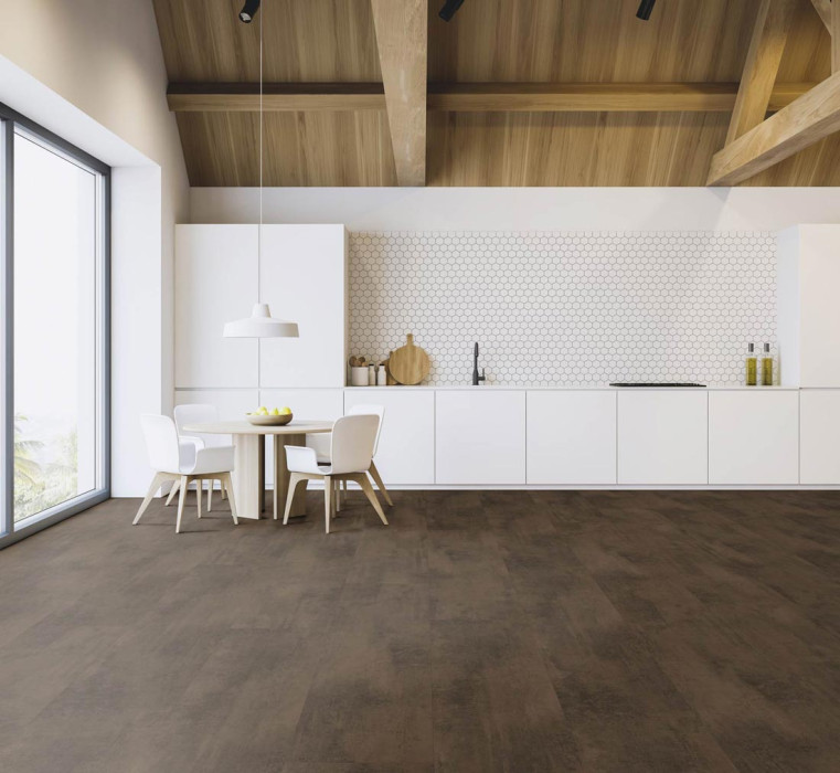 Kings Canyon Suelo laminado Classic RealFeel Metall Marrón Oscuro con Efecto Oxido Baldosa XXL 4V main product photo