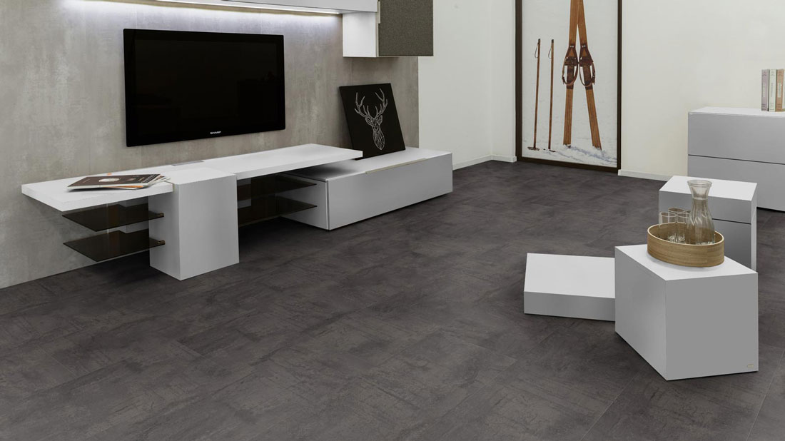 Kings Canyon Laminat Classic RealFeel Metall Eisen mit Rosteffekt Fliese XXL 4V Raum5