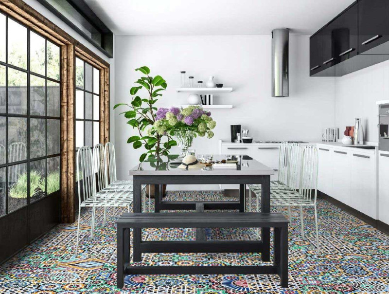 Kings Canyon Laminate Patchwork Colorful Flowers Super Matt Tile main product photo