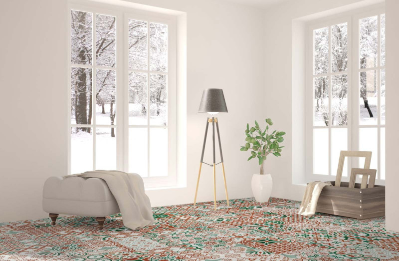 Kings Canyon Laminate Patchwork Morocco Sandstone Green Super Matt Tile main product photo