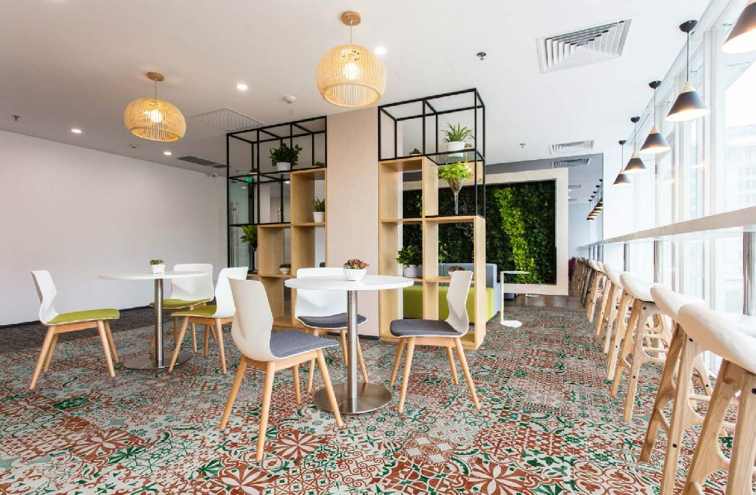 Kings Canyon Laminat Patchwork Marokko Sandstein-Grün Fliese zum Klicken Raum8