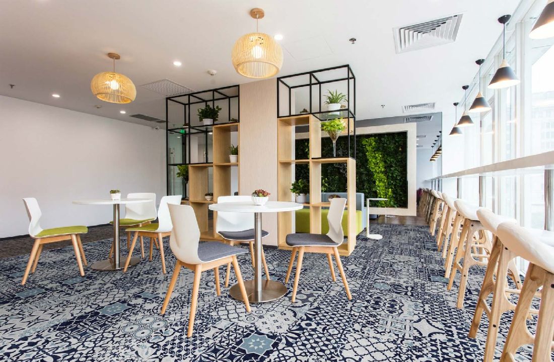 Kings Canyon Laminat Patchwork Royal Blau Fliese zum Klicken Raum8