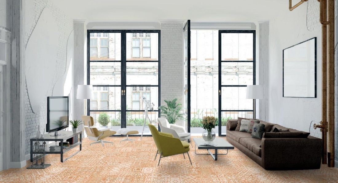 Kings Canyon Laminat Patchwork Tuscan Sandstein Fliese zum Klicken Raum3