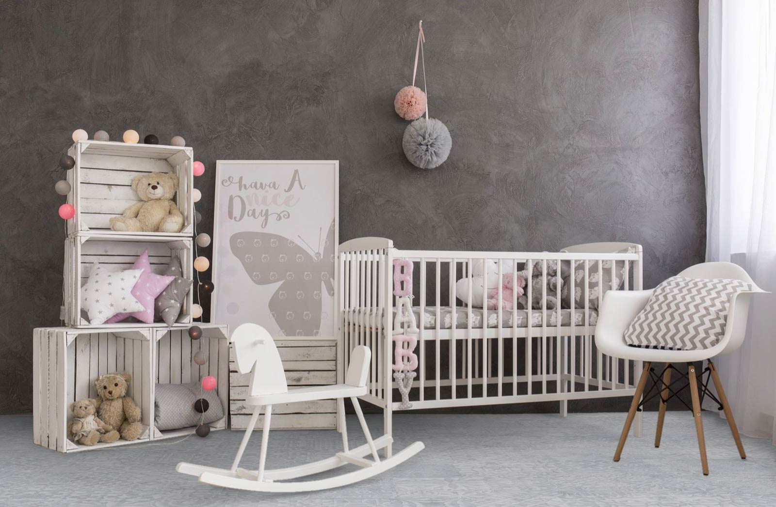 Kings Canyon Laminat Patchwork Tuscan Weiß Fliese zum Klicken Raum6