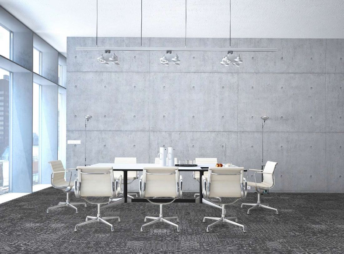 Kings Canyon Laminat Patchwork Zentangle Dunkelgrau Fliese zum Klicken Raum7