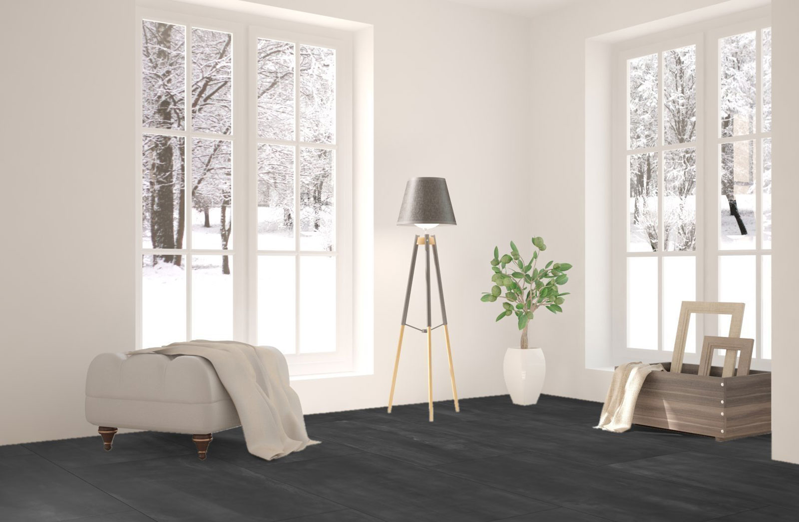 Kings Canyon Laminat Scene XL Schiefer Dunkelgrau 1-Stab Landhausdiele M4V zum Klicken Raum4