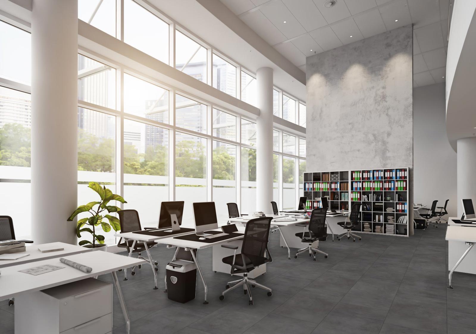 Kings Canyon Laminat Scene XL Zement Dunkelgrau 1-Stab Landhausdiele M4V zum Klicken Raum6