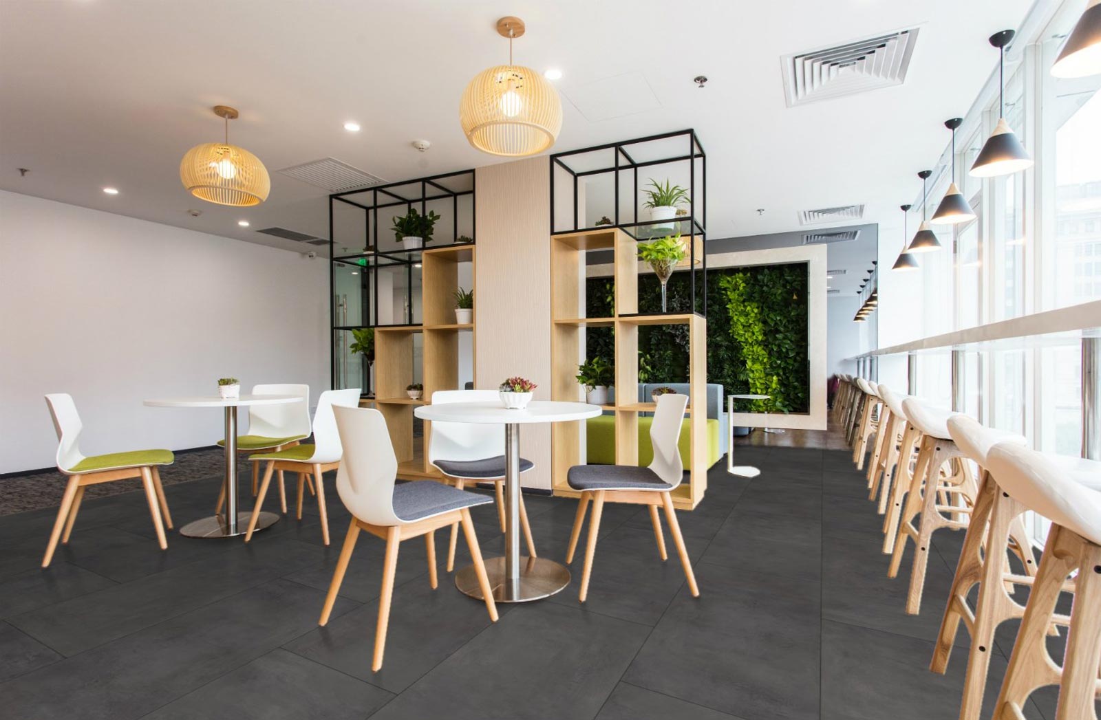 Kings Canyon Laminat Scene XL Zement Dunkelgrau 1-Stab Landhausdiele M4V zum Klicken Raum8