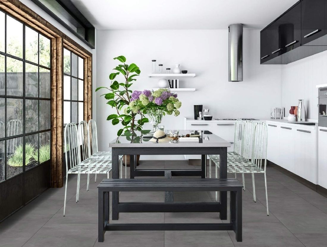 Kings Canyon Laminat Scene XL Zement Grau 1-Stab Landhausdiele M4V zum Klicken Raum5