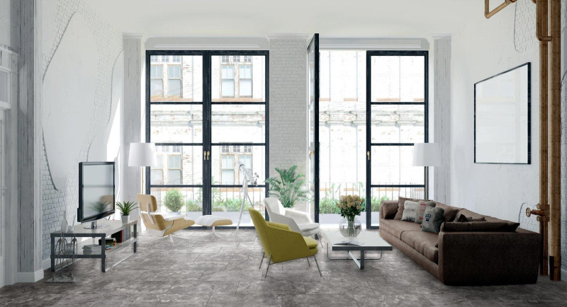 Kings Canyon Laminat Stonegloss Marmor Anthrazit Hochglanz Fliese 4V zum Klicken main product photo