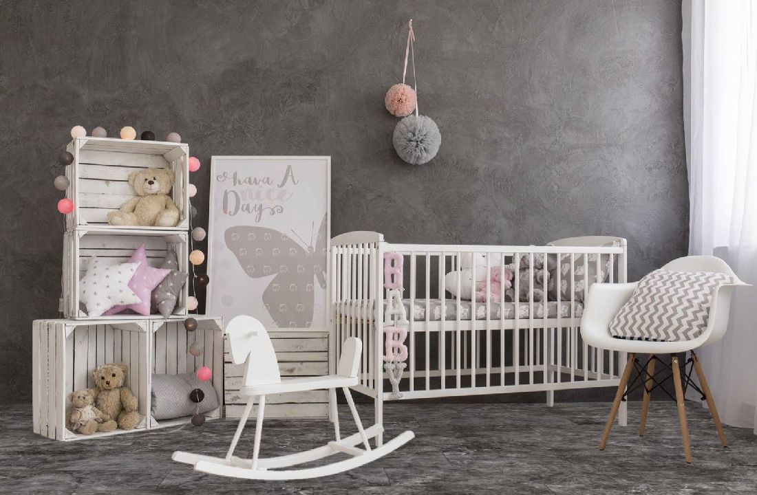 Kings Canyon Laminat Stonegloss Marmor Anthrazit Fliese 4V zum Klicken Raum3